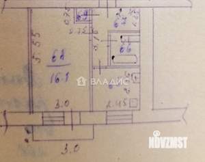 1-к квартира, вторичка, 30м2, 2/5 этаж