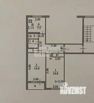 2-к квартира, вторичка, 56м2, 9/10 этаж