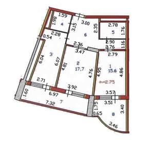 2-к квартира, вторичка, 90м2, 14/16 этаж