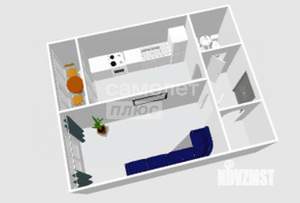 1-к квартира, вторичка, 44м2, 3/17 этаж