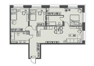 2-к квартира, вторичка, 101м2, 19/23 этаж