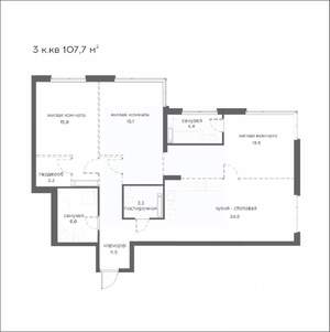 3-к квартира, вторичка, 108м2, 14/21 этаж