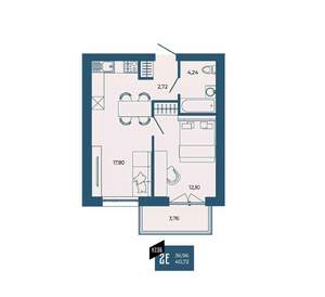 2-к квартира, вторичка, 41м2, 8/17 этаж