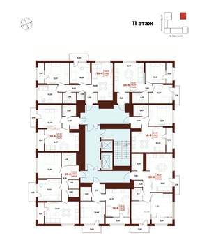 1-к квартира, вторичка, 44м2, 11/18 этаж