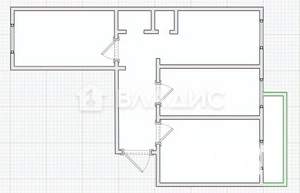 3-к квартира, вторичка, 72м2, 1/10 этаж