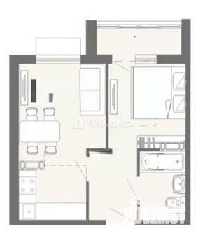 1-к квартира, вторичка, 34м2, 14/16 этаж