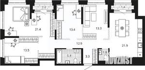 4-к квартира, вторичка, 109м2, 11/24 этаж