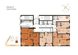 1-к квартира, вторичка, 44м2, 1/18 этаж