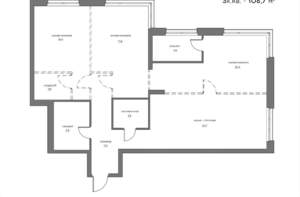 3-к квартира, вторичка, 109м2, 2/21 этаж