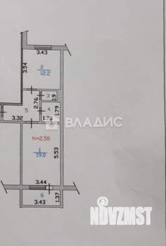 1-к квартира, вторичка, 43м2, 1/10 этаж