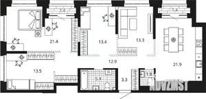 4-к квартира, вторичка, 109м2, 18/23 этаж