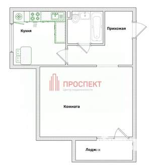 1-к квартира, вторичка, 39м2, 9/10 этаж
