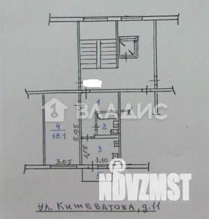 1-к квартира, вторичка, 35м2, 8/9 этаж
