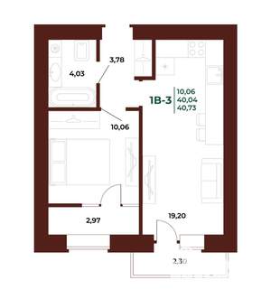 1-к квартира, вторичка, 41м2, 12/17 этаж