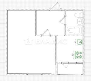 1-к квартира, вторичка, 36м2, 1/5 этаж