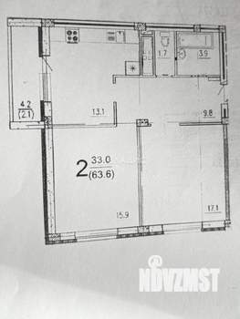 2-к квартира, вторичка, 62м2, 5/16 этаж