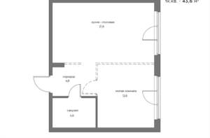 1-к квартира, вторичка, 44м2, 7/21 этаж