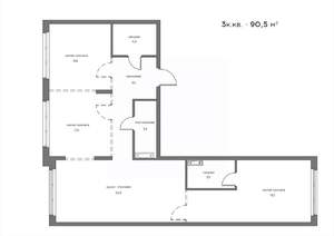 3-к квартира, вторичка, 91м2, 8/21 этаж