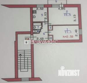 2-к квартира, вторичка, 41м2, 5/5 этаж