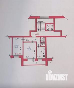 2-к квартира, вторичка, 52м2, 4/9 этаж