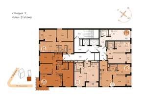 2-к квартира, вторичка, 53м2, 3/18 этаж