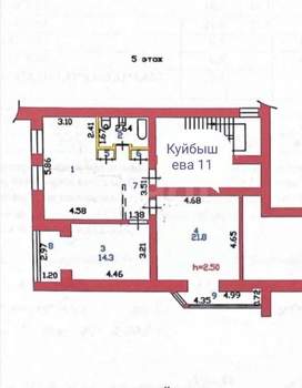 2-к квартира, вторичка, 78м2, 5/5 этаж