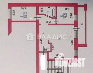 3-к квартира, вторичка, 63м2, 2/9 этаж