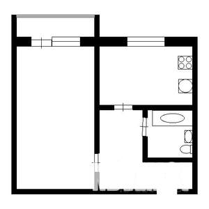 1-к квартира, вторичка, 35м2, 6/9 этаж