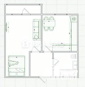 1-к квартира, вторичка, 31м2, 5/5 этаж