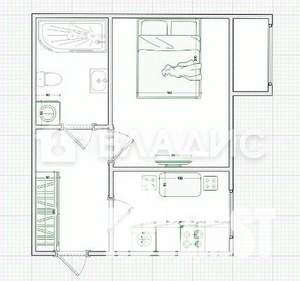 1-к квартира, вторичка, 31м2, 2/5 этаж