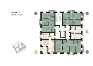 2-к квартира, вторичка, 58м2, 9/18 этаж