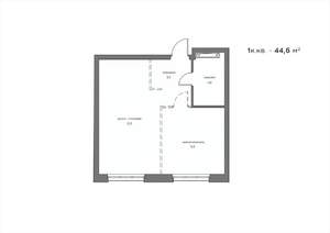 1-к квартира, вторичка, 45м2, 10/21 этаж