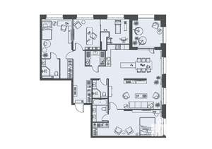 3-к квартира, вторичка, 147м2, 23/23 этаж