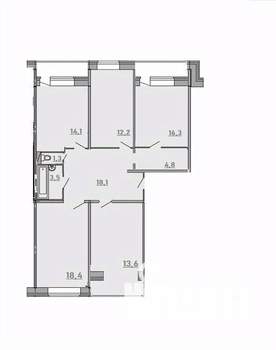 4-к квартира, вторичка, 110м2, 5/6 этаж