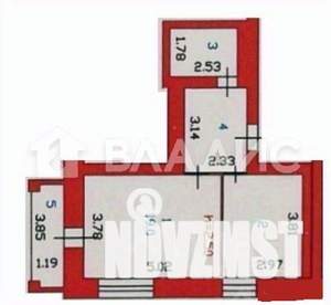 1-к квартира, вторичка, 42м2, 14/14 этаж