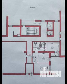 2-к квартира, вторичка, 61м2, 7/9 этаж