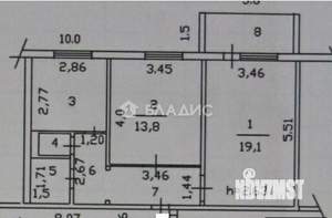 2-к квартира, вторичка, 57м2, 2/10 этаж