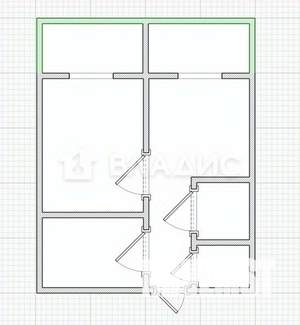 1-к квартира, вторичка, 39м2, 2/3 этаж
