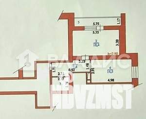 1-к квартира, вторичка, 44м2, 9/10 этаж
