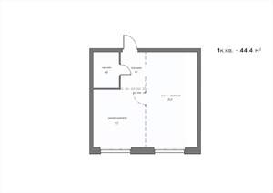 1-к квартира, вторичка, 44м2, 9/21 этаж