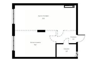 1-к квартира, вторичка, 56м2, 4/23 этаж