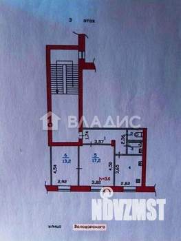 2-к квартира, вторичка, 55м2, 3/5 этаж