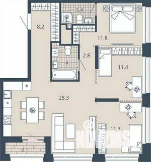 3-к квартира, вторичка, 83м2, 6/23 этаж