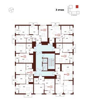 2-к квартира, вторичка, 69м2, 3/18 этаж