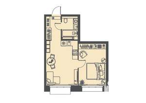 1-к квартира, вторичка, 41м2, 5/23 этаж