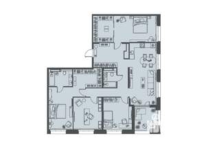 4-к квартира, вторичка, 151м2, 22/23 этаж