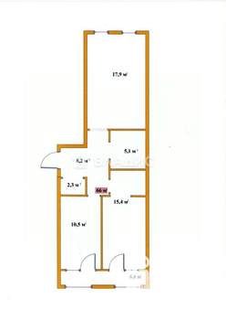 2-к квартира, вторичка, 65м2, 4/16 этаж