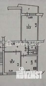 2-к квартира, вторичка, 54м2, 3/5 этаж