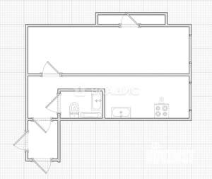 1-к квартира, вторичка, 33м2, 2/9 этаж