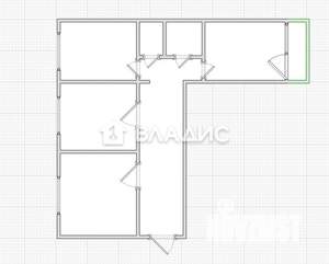 3-к квартира, вторичка, 67м2, 1/9 этаж